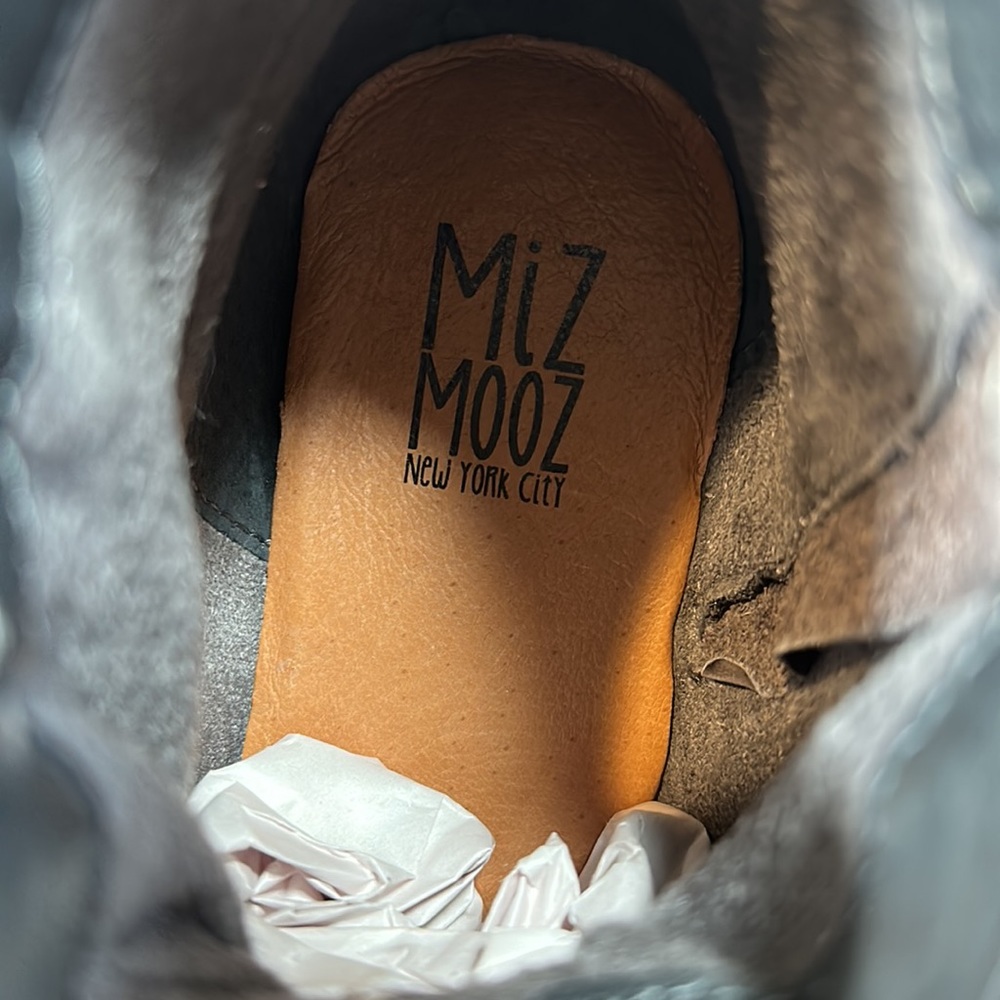 Miz Mooz Lucy Ruched Leather Medium Ankle Boots - Picture 9 of 13